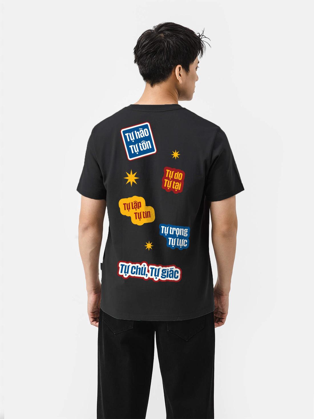 Áo thun Cotton 220gsm Liên Khúc Chữ Tee - undefined