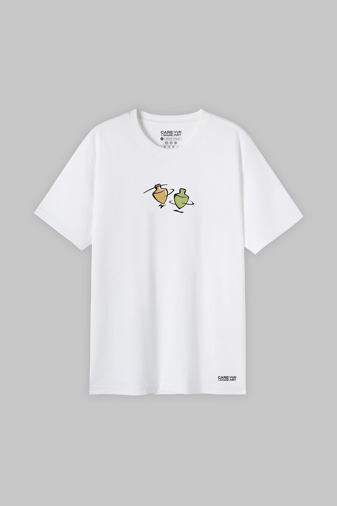 Áo thun Cotton Compact In Lụa VỤN ART Chơi Quay - undefined
