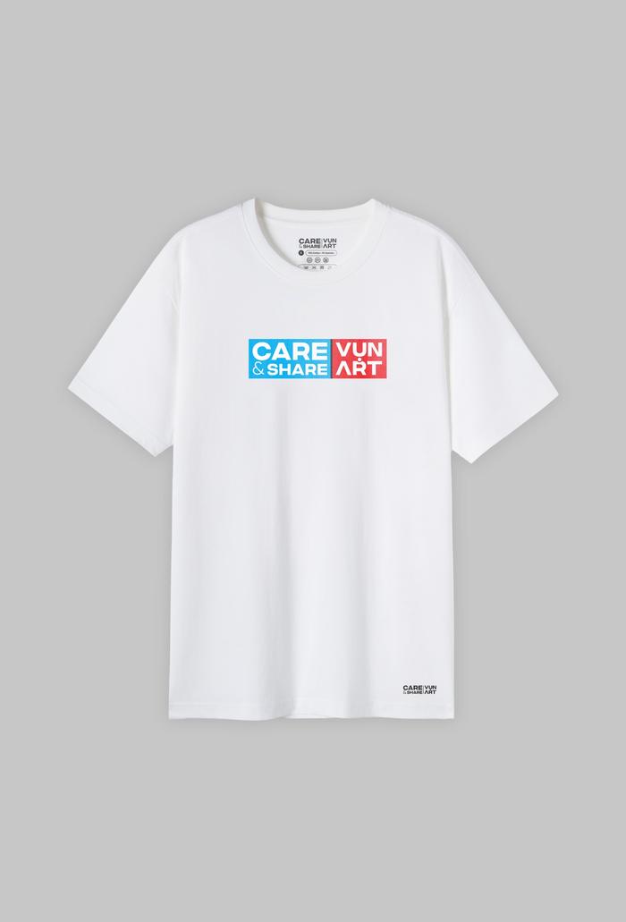 Áo thun Cotton Compact In Lụa VỤN ART Logo Giữa V1 - undefined