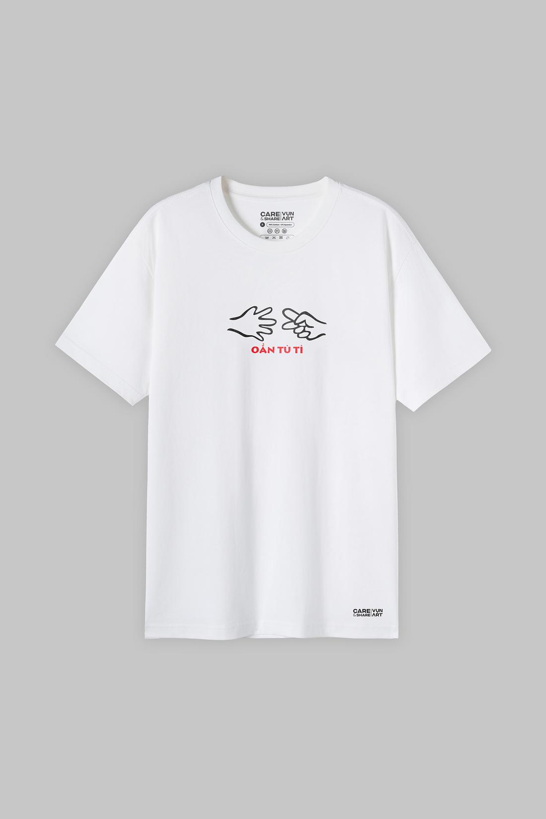 Áo thun Cotton Compact In Lụa VỤN ART Oẳn Tù Tì - undefined