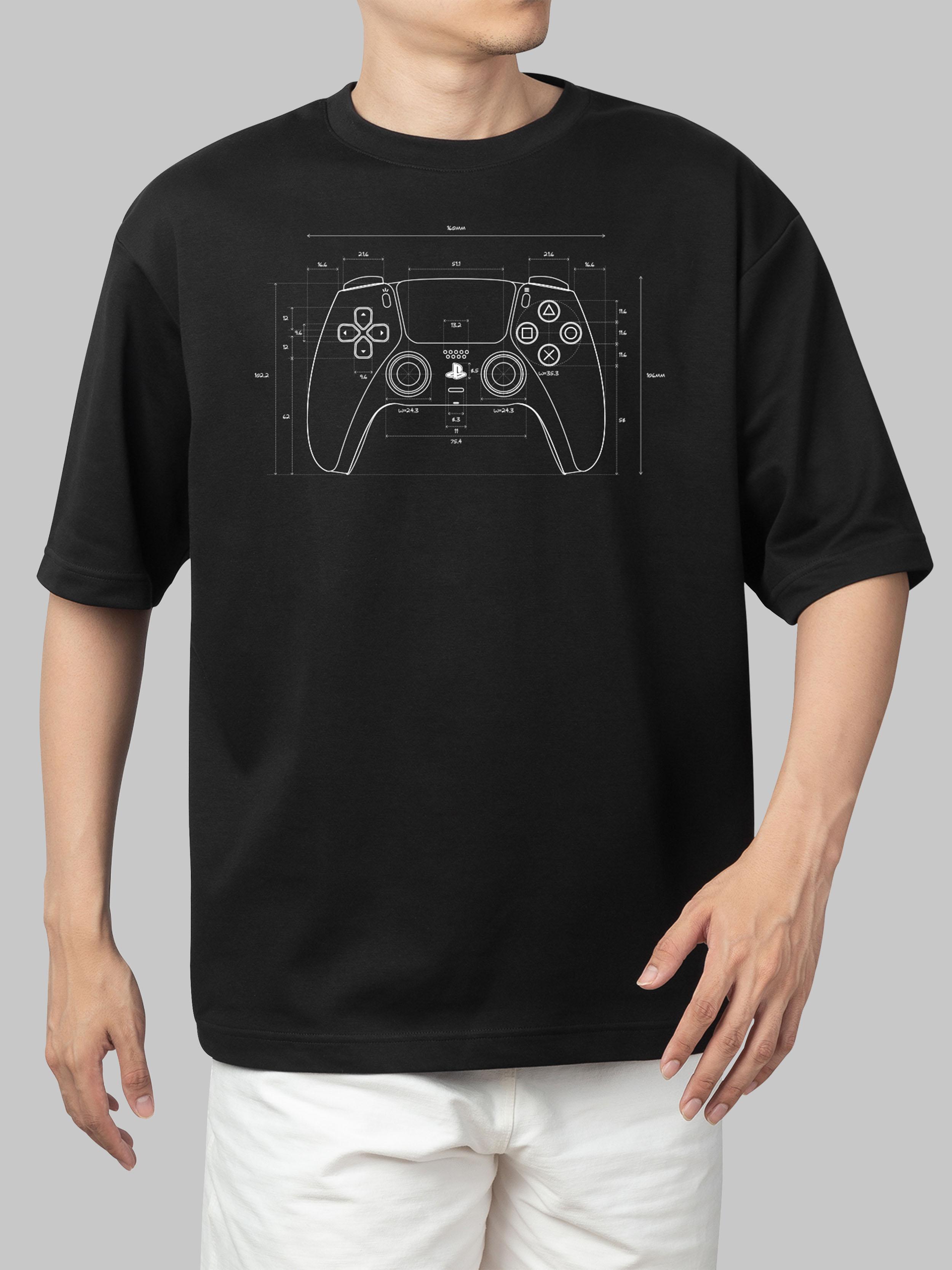 người cầm tay cầm game áo thun cotton dày dặn form rộng