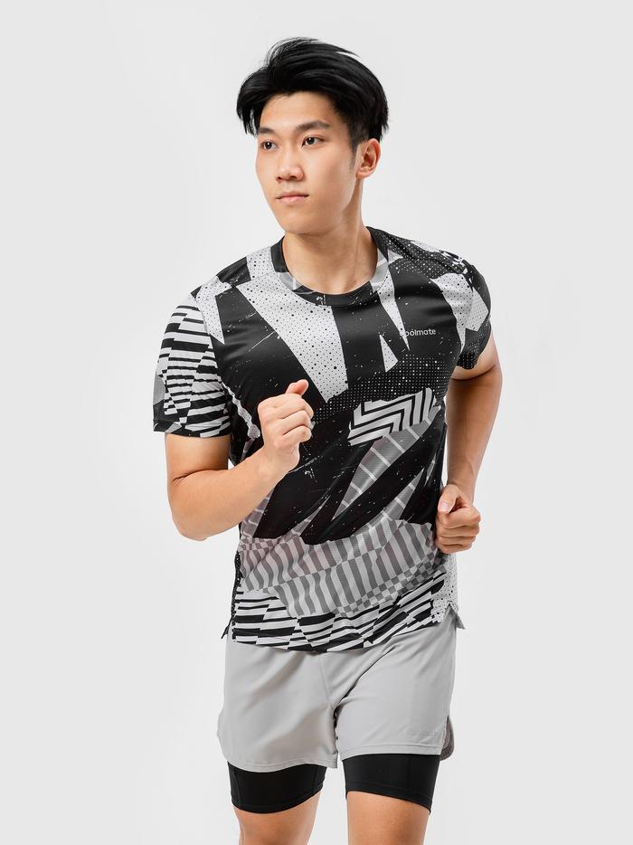 Áo thun chạy bộ Graphic Geometric - undefined