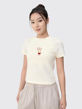Áo thun nữ Baby Tee 100% Cotton Chill like a Cat - undefined