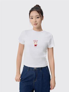 Áo thun nữ Baby Tee 100% Cotton Chill like a Cat - undefined