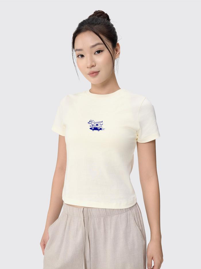 Áo thun nữ Baby Tee 100% Cotton SuperDog - undefined
