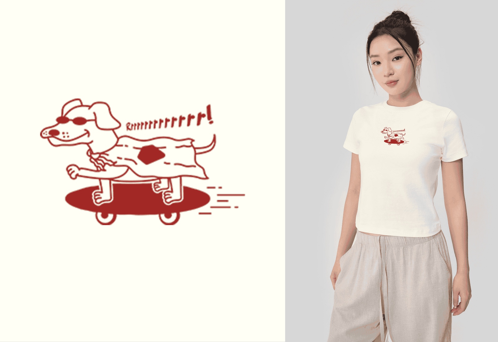 Áo thun nữ Baby Tee 100% Cotton SuperDog