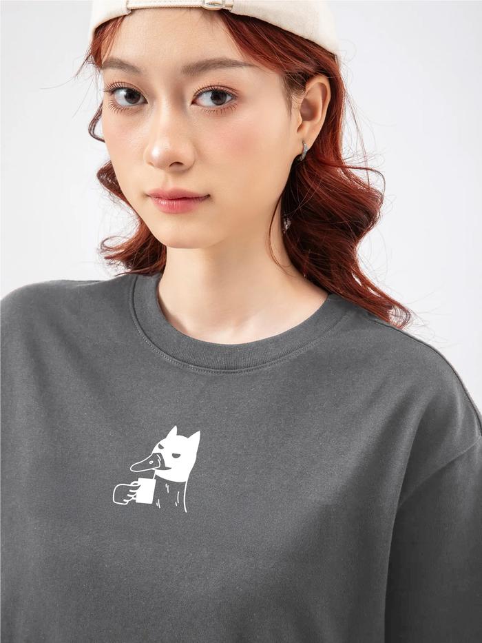 Áo thun Relaxed Fit 100% Cotton Bat-Duck - undefined
