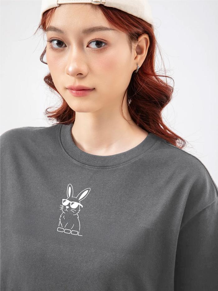 Áo thun Relaxed Fit 100% Cotton Coolrabbit - undefined