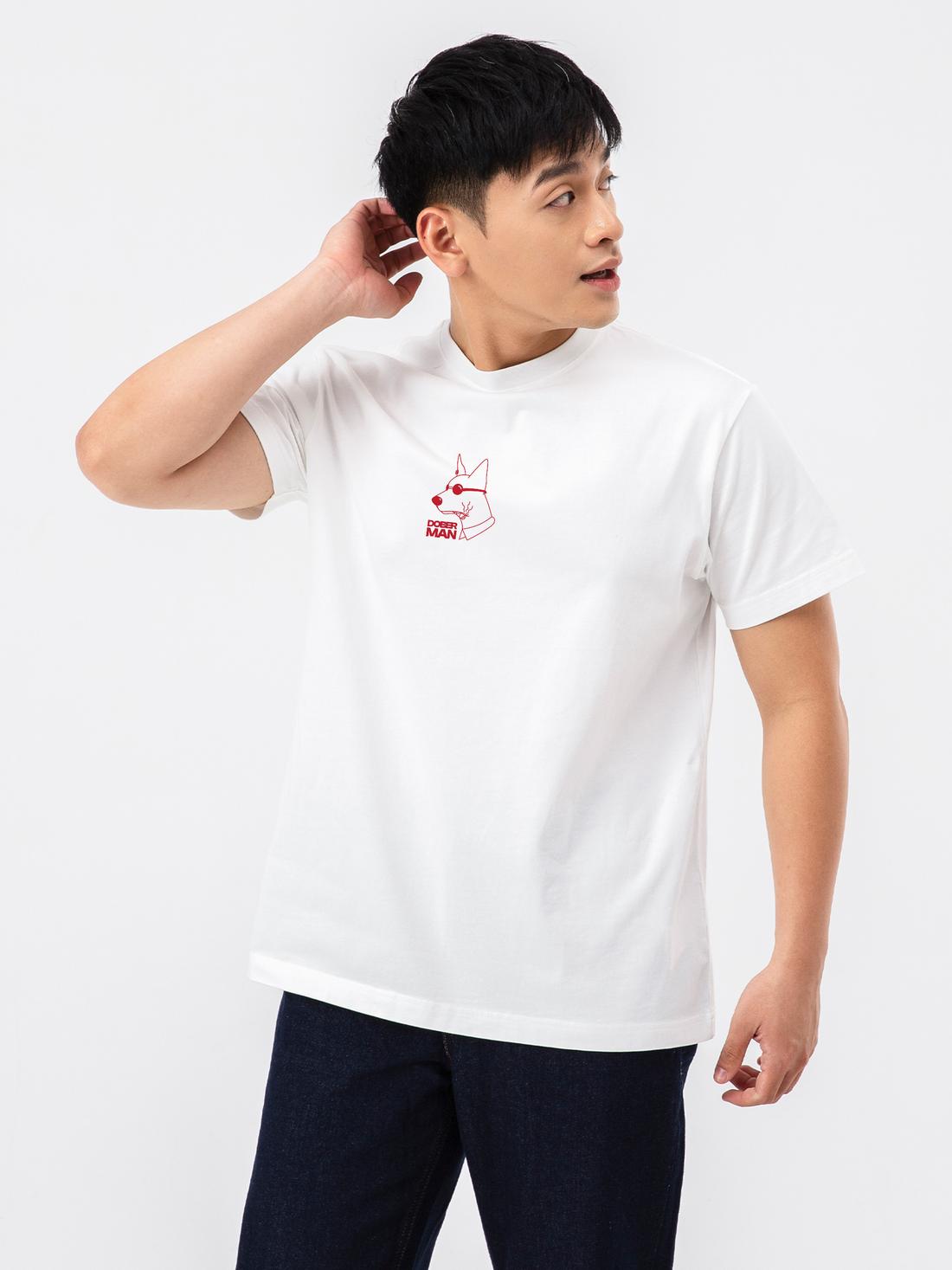Áo thun Relaxed Fit 100% Cotton Dober-Man - undefined