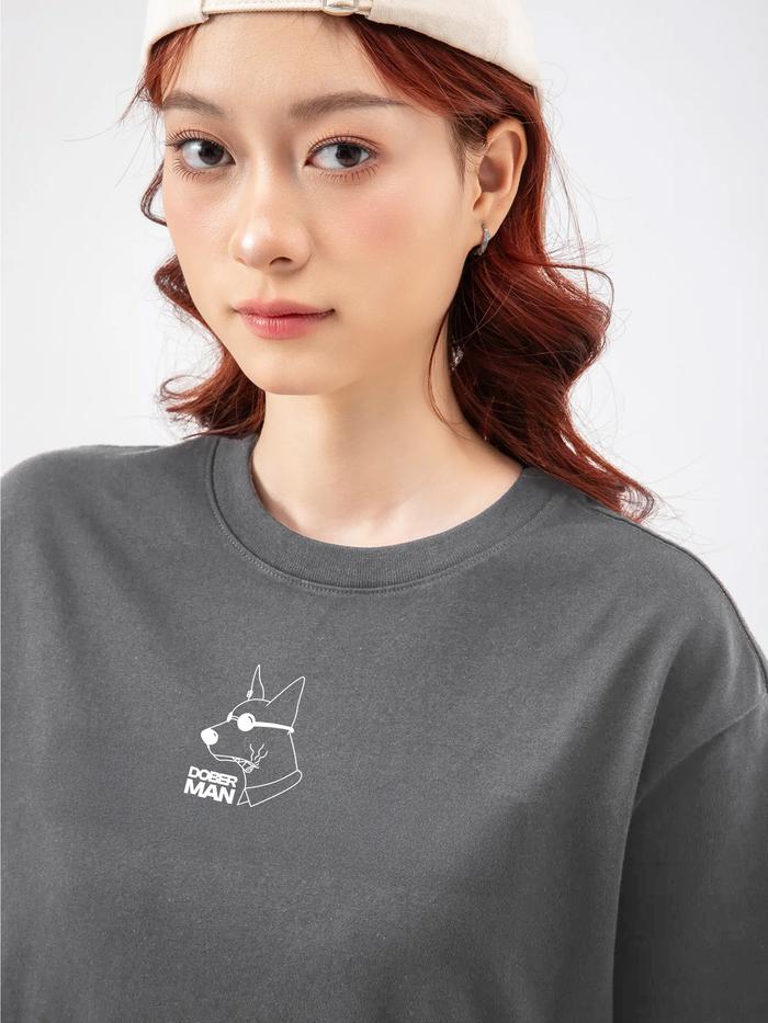 Áo thun Relaxed Fit 100% Cotton Dober-Man - undefined