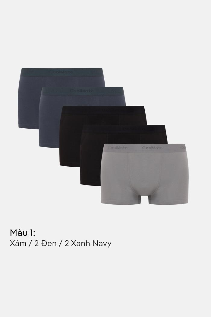Combo 5 Quần Lót Nam Trunk Cotton Compact - undefined