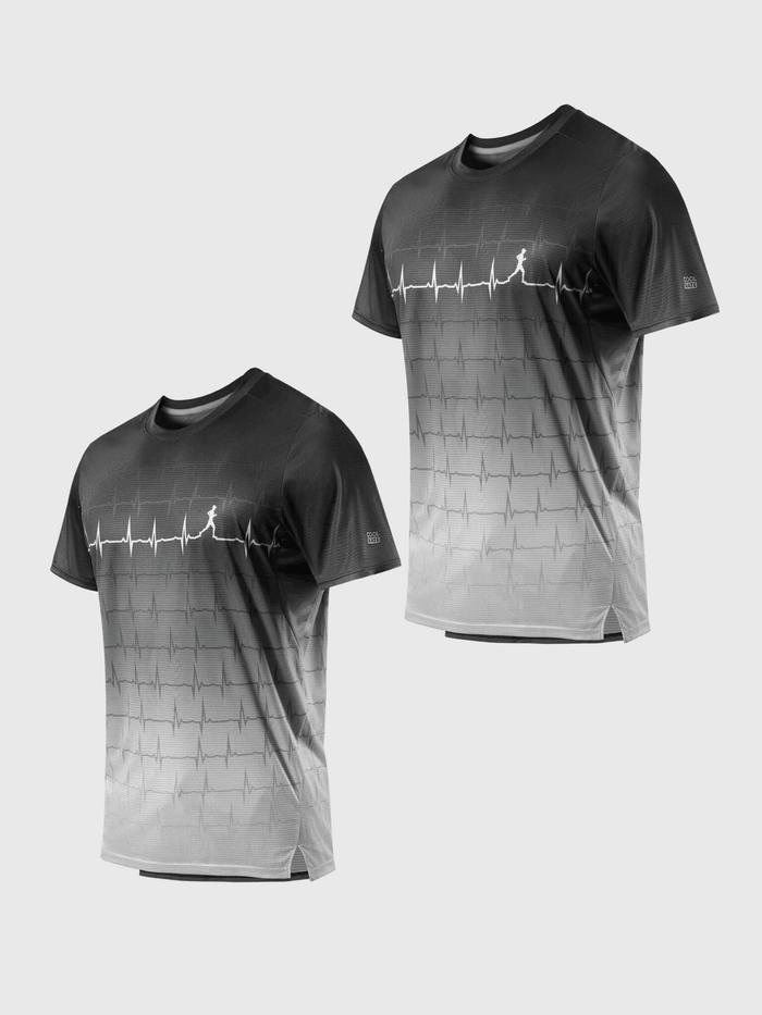 Combo 2 Áo Thun Nam Chạy Bộ Graphic Heartbeat - undefined