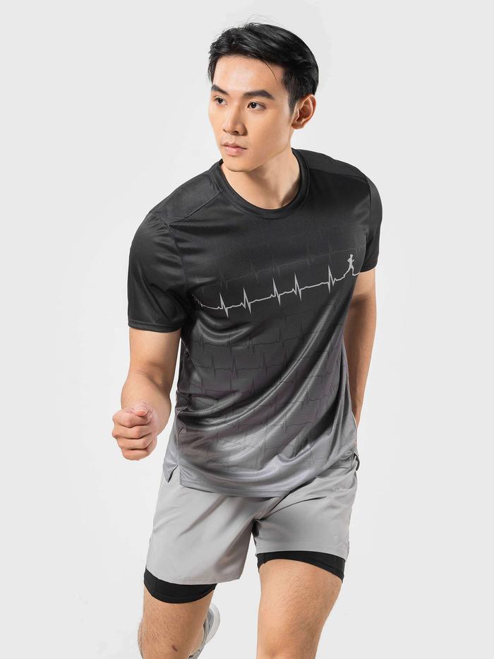 Combo 2 Áo Thun Nam Chạy Bộ Graphic Heartbeat - undefined
