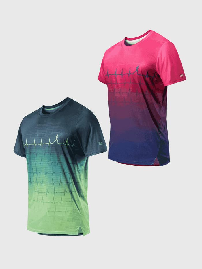 Combo 2 Áo Thun Nam Chạy Bộ Graphic Heartbeat - undefined