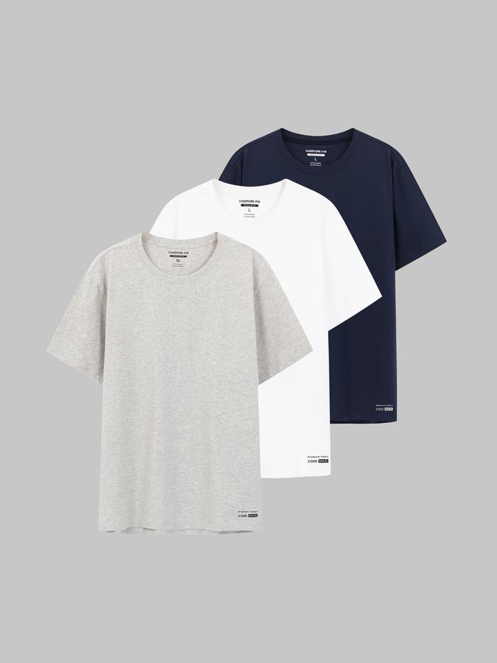 Combo 3 Áo Thun Nam Cotton Compact - undefined