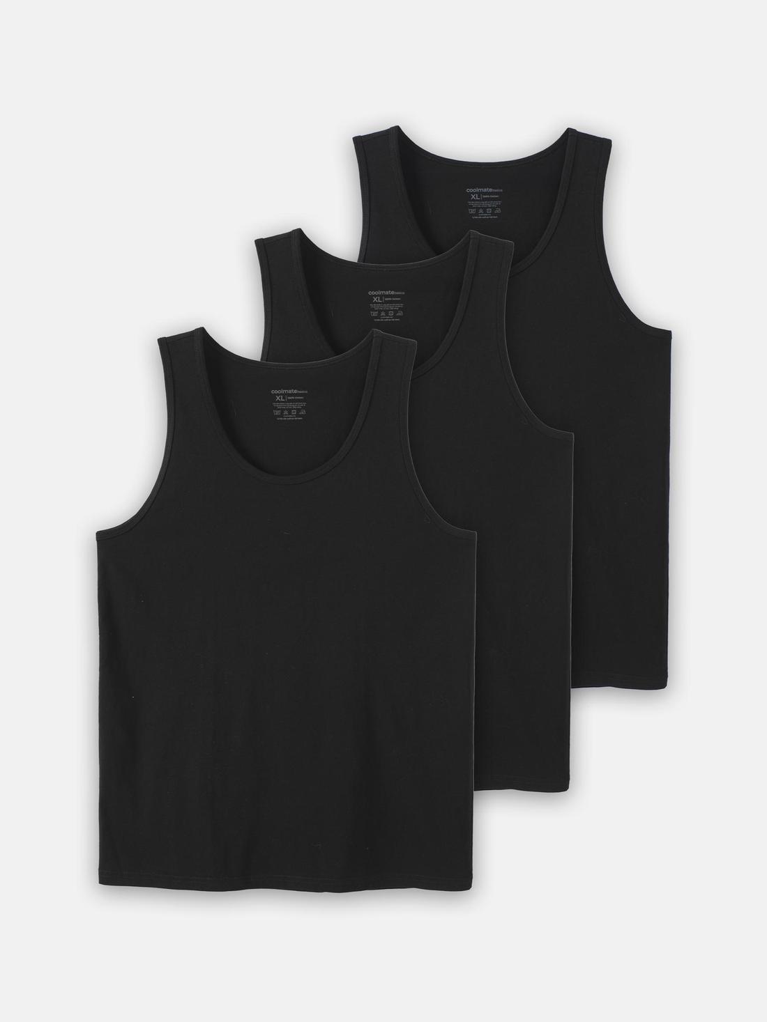 Combo 3 Áo ba lỗ 100% Cotton - undefined
