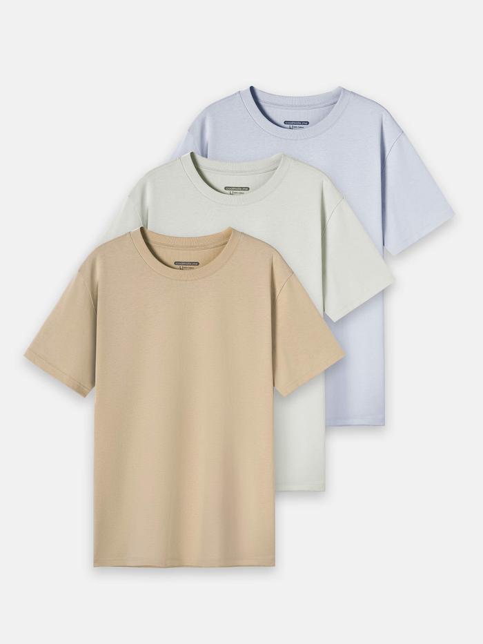 Pack 3 Áo thun nam Cotton 220gsm - undefined