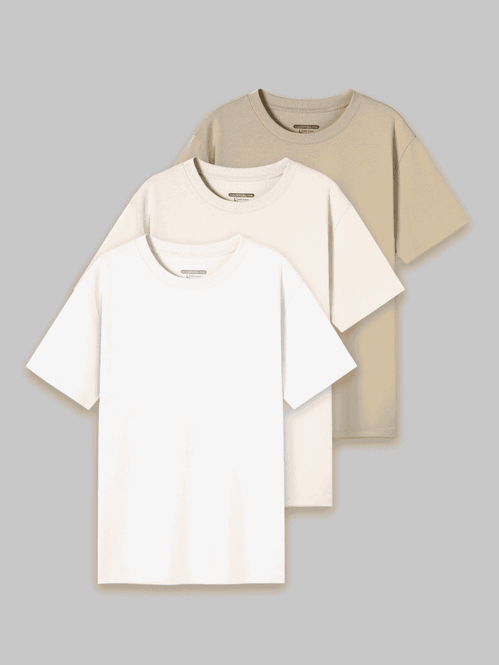 Pack 3 Áo thun nam Cotton 220gsm - undefined