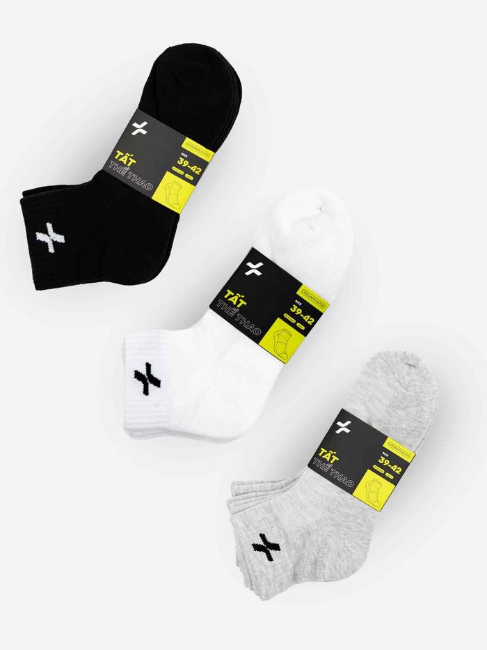 Pack 3 Tất Active cổ trung - undefined