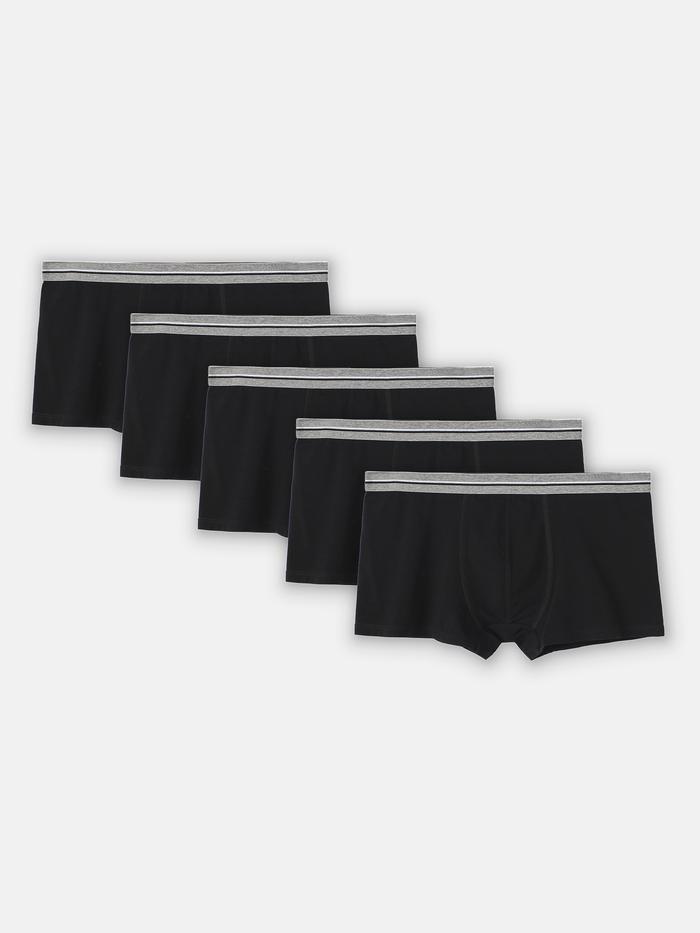 Pack 5 Quần Lót Nam Trunk Cotton Basics - undefined
