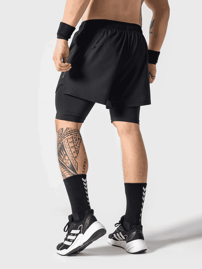 Quần Shorts Nam Gym Power 2 lớp - undefined
