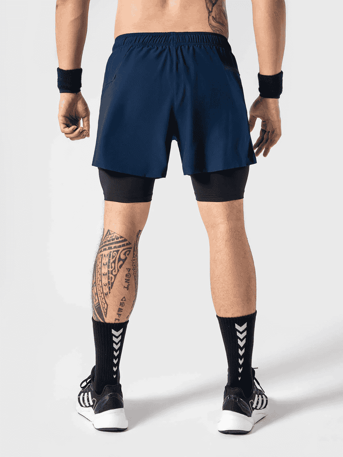 Quần Shorts Nam Gym Power 2 lớp - undefined