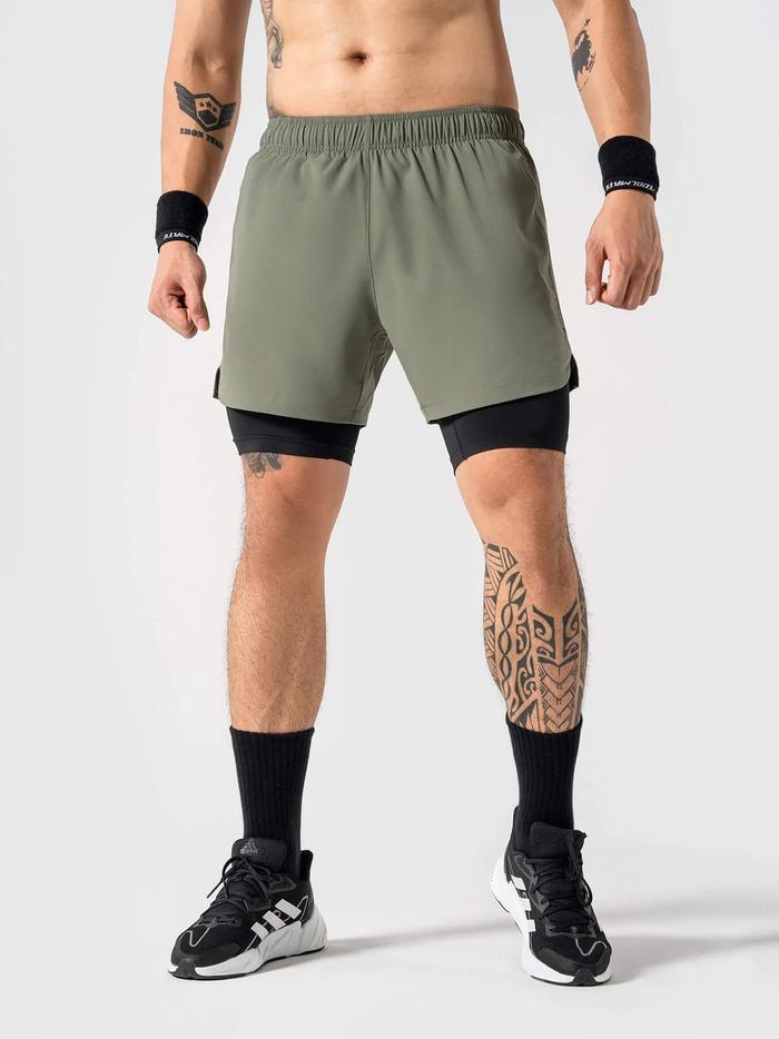 Quần Shorts Nam Gym Power 2 lớp - undefined