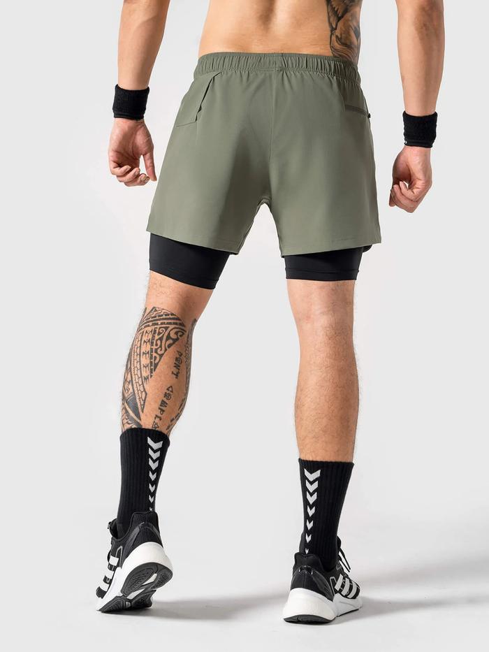 Quần Shorts Nam Gym Power 2 lớp - undefined